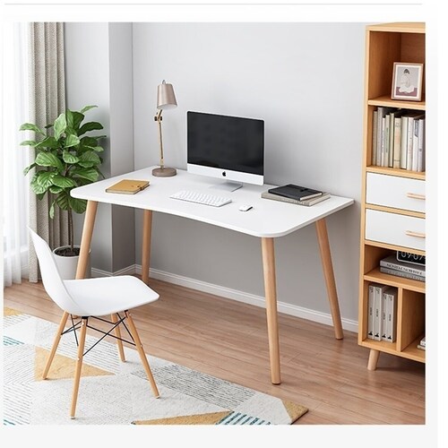 Wooden Study Desk Modern Office Table Plain Working Desk Etsy UK