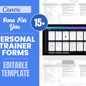 PERSONAL TRAINER White Label Bundle, Personal Trainer Cavna, PARQ Waiver, Personal Trainer Canva, Fitness Coach,  Done-For-You, Template