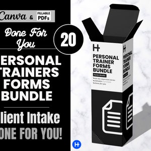 PERSONAL TRAINER Client Intake Form, Personal Trainer Forms, PARQ Waiver, Personal Trainer Canva, Fitness Coach Contracts, Editable Template