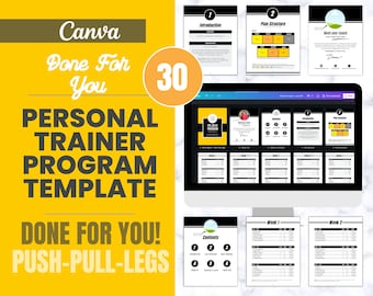 FITNESS COACH Template Canva, Personal Trainer Canva, White Label, Program Template, PPL, Exercise Program, Fitness Coach, Ebook, Bundle