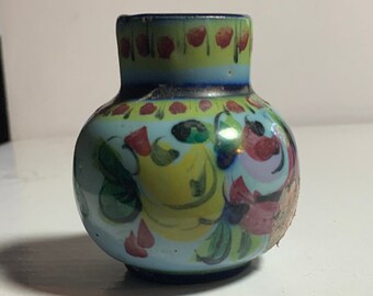 Vintage Tonala Mexican souvenir miniature pot