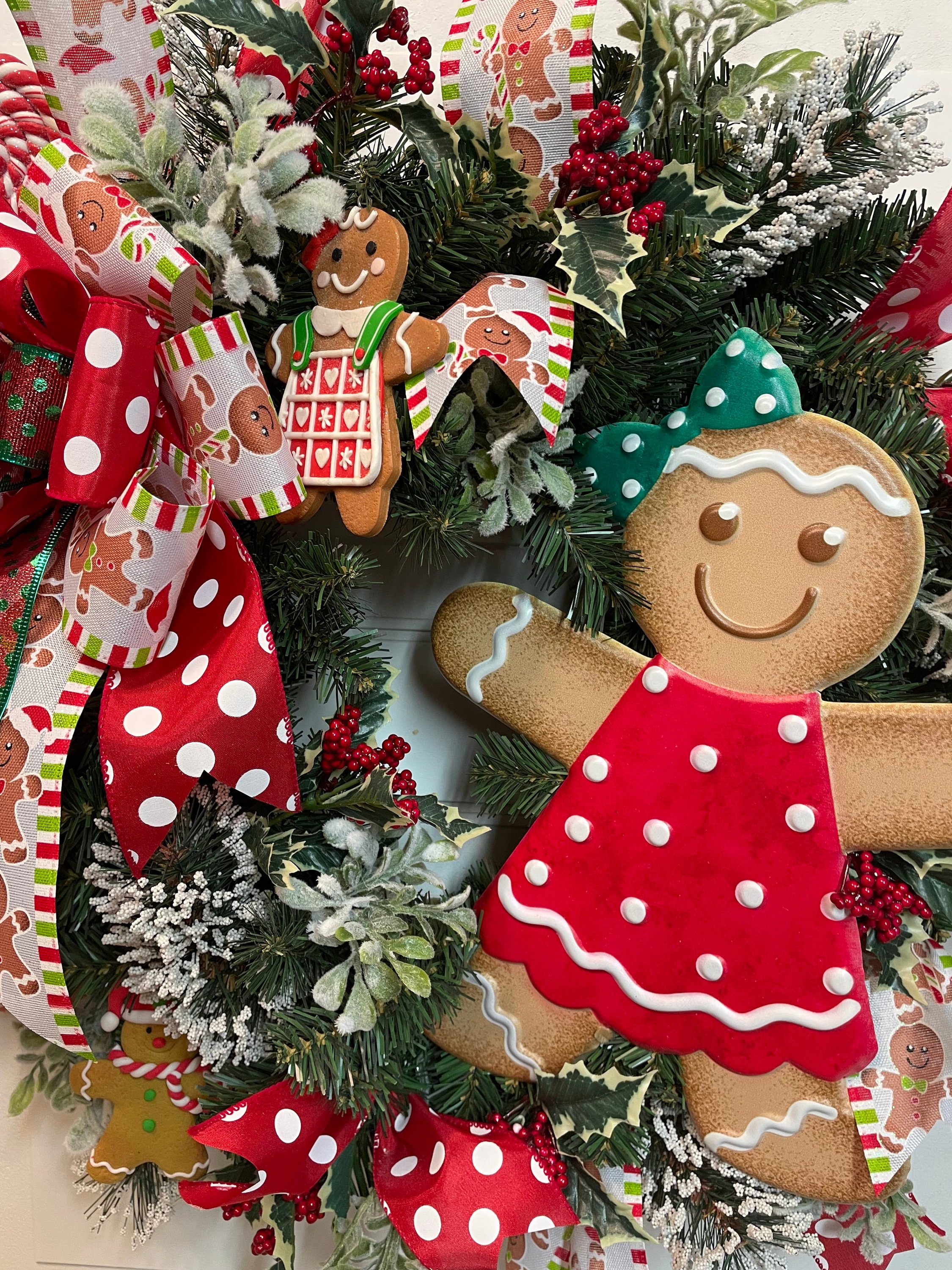 Christmas Gingerbread Girl Wreath - Etsy