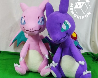 Dragon Plush Adorable Battle Dragon Plush with Wings and Flaming Tail charizard