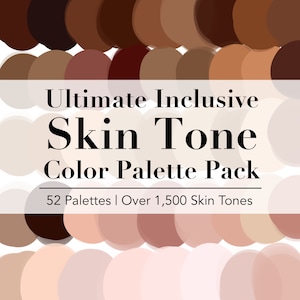 Palette de teints de peau Procreate incluse - 52 palettes, plus de 1 500 couleurs - Téléchargeable