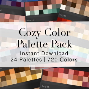Cozy Colors Procreate Palette Pack - 24 Palettes & 720 Colors | Compatible with Procreate on iPad
