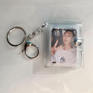 BTS Namjoon RM handmade mini laminated photocard photobook key ring / keychain