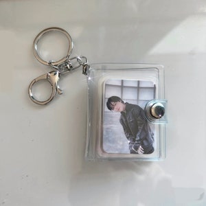 BTS Jimin handmade mini laminated photocard photobook key ring / keychain