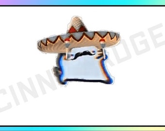 Transparent Background Mexican Cat with Music Stream Decoration for Channel Rewards and Cheer Redeems for Content Creators using OBS