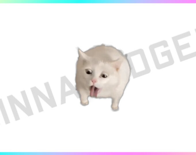 Transparent Background Gagging Cat With Audio Stream Decoration for ...