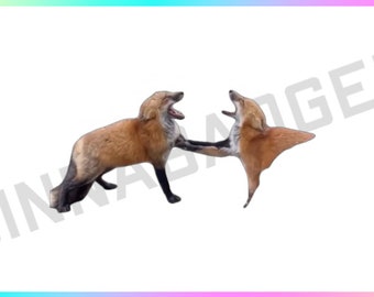 Transparent Background Laughing Foxes Stream Decoration for Channel Rewards and Cheer Redeems for Content Creators using OBS