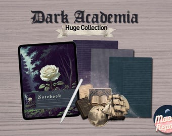 Dark Academia Digital Notebook & Sticker Set – GoodNotes iPad compatible (Digital Download)