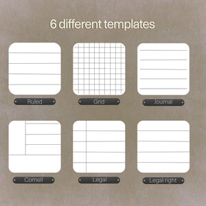 Light Academia Notebook Paper, A4 Printable Pages, Digital GoodNotes Templates image 2
