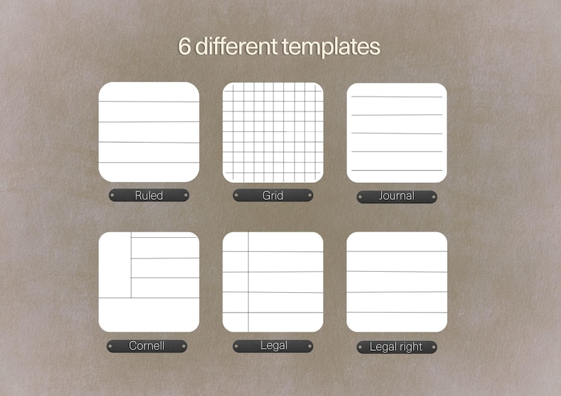 Light Academia Notebook Paper, A4 Printable Pages, Digital GoodNotes Templates image 2