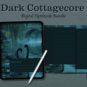 Dark Cottagecore Digitales Notizbuch Bundle | GoodNotes iPad Gothisches Journal
