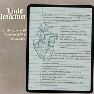 Light Academia Notebook Paper, A4 Printable Pages, Digital GoodNotes Templates image 5