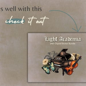 Light Academia Notebook Paper, A4 Printable Pages, Digital GoodNotes Templates image 9