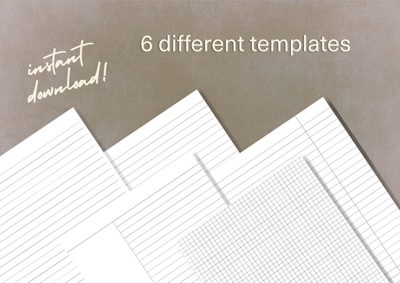 Light Academia Notebook Paper, A4 Printable Pages, Digital GoodNotes Templates image 8