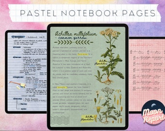 Pastel Digital Notebook – 20 Covers, 174 JPG Pages for GoodNotes Journaling