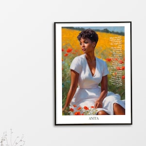 anita baker red dress Anita Baker #4 Framed Print