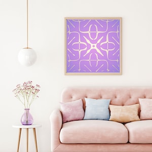 Frekvens, B7 (not) Lila sammanställning, Affischtryck, Väggkonst, Kymatikkonst, Kraft, Vibrationer, Ljudvågor, Kreativitet, Chakra, Väggbonad