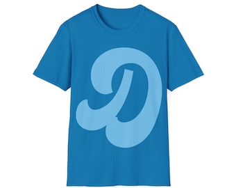 "Buntes ""D"" Unisex T-Shirt, personalisiertes T-Shirt, cooler Style, Namensshirt, benutzerdefiniertes Buchstabe-Top."