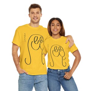 Camiseta dulce, linda, camiseta, tierno, adorable, dibujo animado, arte de palabras, camiseta unisex de algodón grueso, animal, osito de peluche, arte de letras, divertido, humor