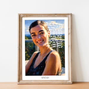 Sinead O&#39;Connor, Digital Print, Nothing Compares 2 u, Lyrics, Singer, Songwriter, Music, Artist, Saying, Uplifting, Poster, Wall Hanging