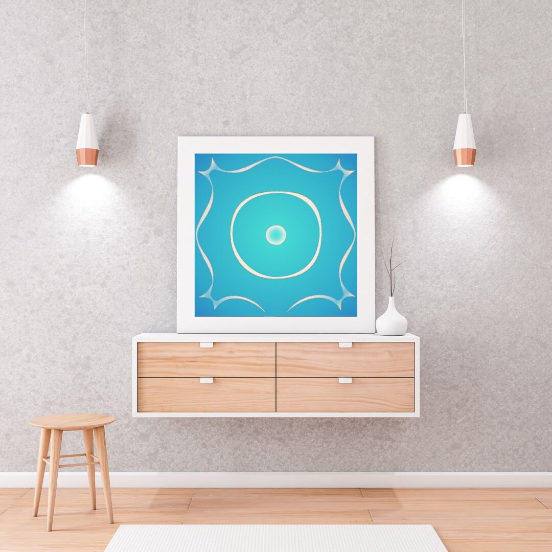 Frequency 776, Key G5, Musical Note, Blue Sea Art, Poster Print ...