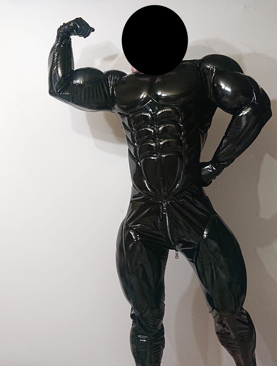 Vinyl Black Muscle Suit 