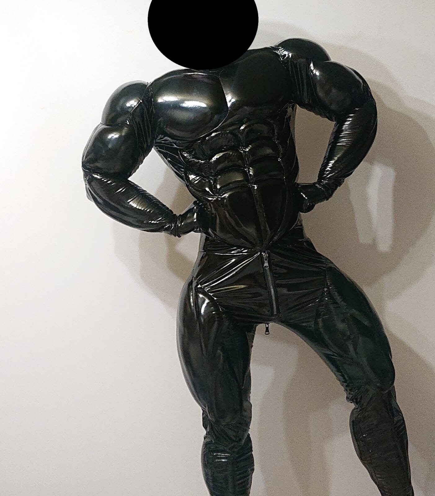 Vinyl Black Muscle Suit Etsy