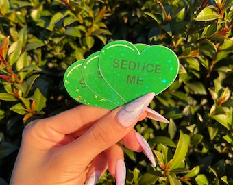 Seduce Me candy heart sticker