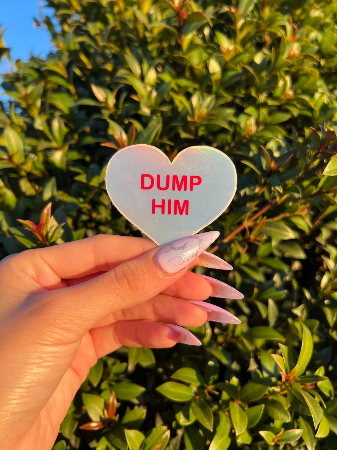 Holographic dump Him Sticker Etsy