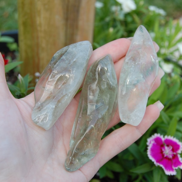 Green Amethyst Polished Freeforms | Natural Green Amethyst |