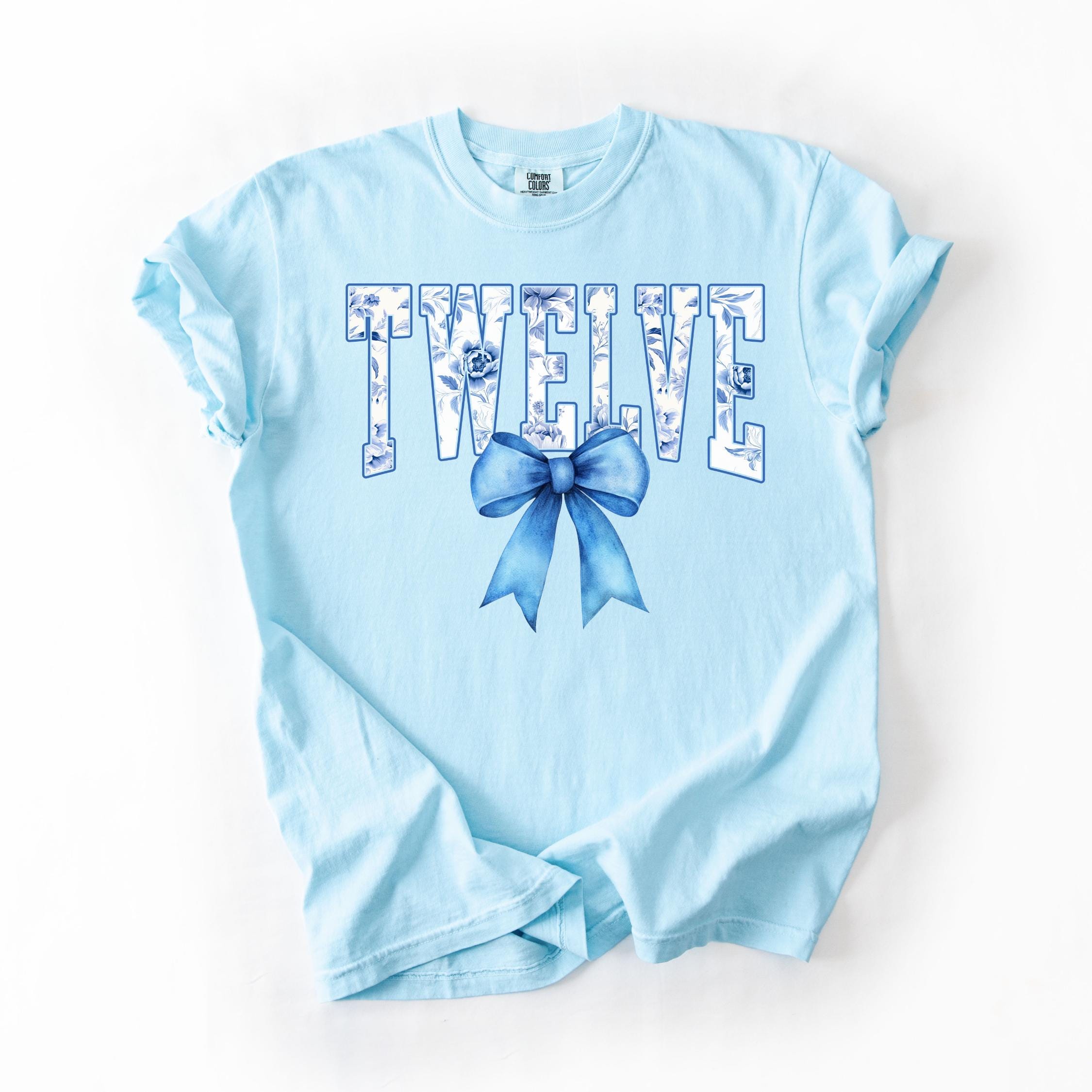 12th Birthday Shirt, Twelve Shirt, Coquette Birthday Shirt, Kid's Comfort Colors Shirt, 12th Birthday Girl, 12th Birthday Gift, Twelfth Tee