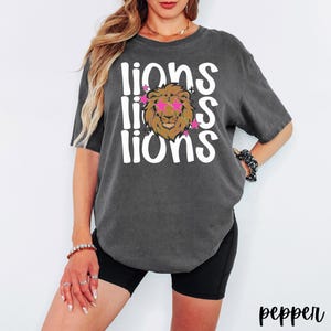 Comfort Colors Shirt, Preppy Lions Shirt, Lions Mascot Shirt, Lions Football, Lions School Shirt, Lion Pride, Teacher Shirt, Go Lions Shirt
