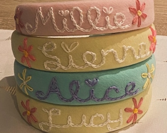 Personalised embroidered headband