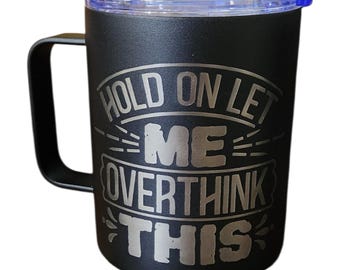 Taza de café personalizada de acero inoxidable grabada, vaso térmico de 355 ml (12 oz)