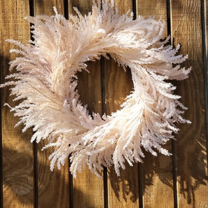 Boho chic pampas wreath for front door, bedroom decor, housewarming gift, spring wreath, summer wreath,  all season wreath, nursery decor