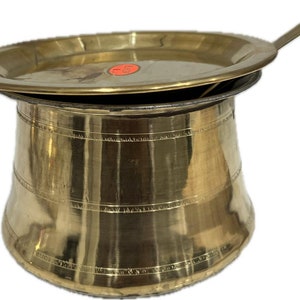 12.4 Inch Brass Kadai Brass Vessel Brass Pot Antique Brass Cookware/serve  Ware Vintage Serve Ware Completely Handmade 100% Brass -  Canada