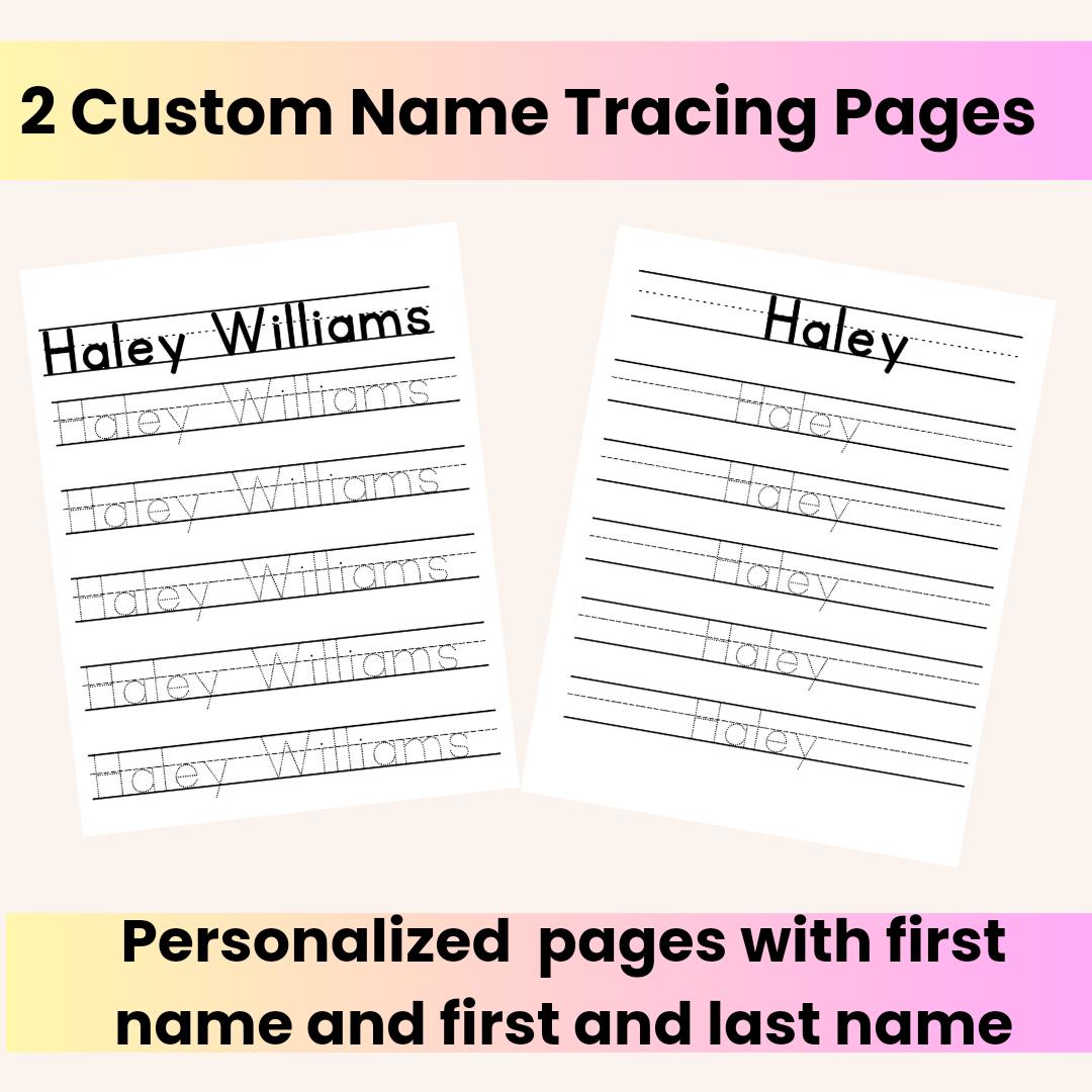 Custom Name Tracing Worksheet Name Tracing Handwriting Practice
