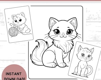 Cute Cat Coloring Pages | Fun Kitten Sheets for Kids (PDF)