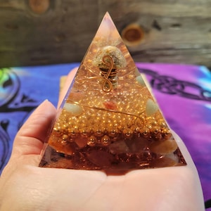 Orgonite Pyramid (Carved Mushroom)