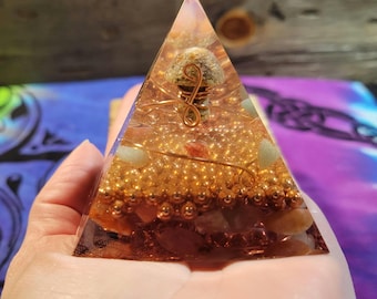 Orgonite Pyramid (Carved Mushroom)