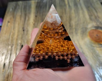 Orgonite Pyramid (Sunstone Dodecahedron)
