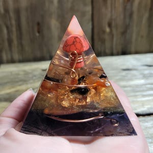 Orgonite Pyramid (Carved Mushroom)