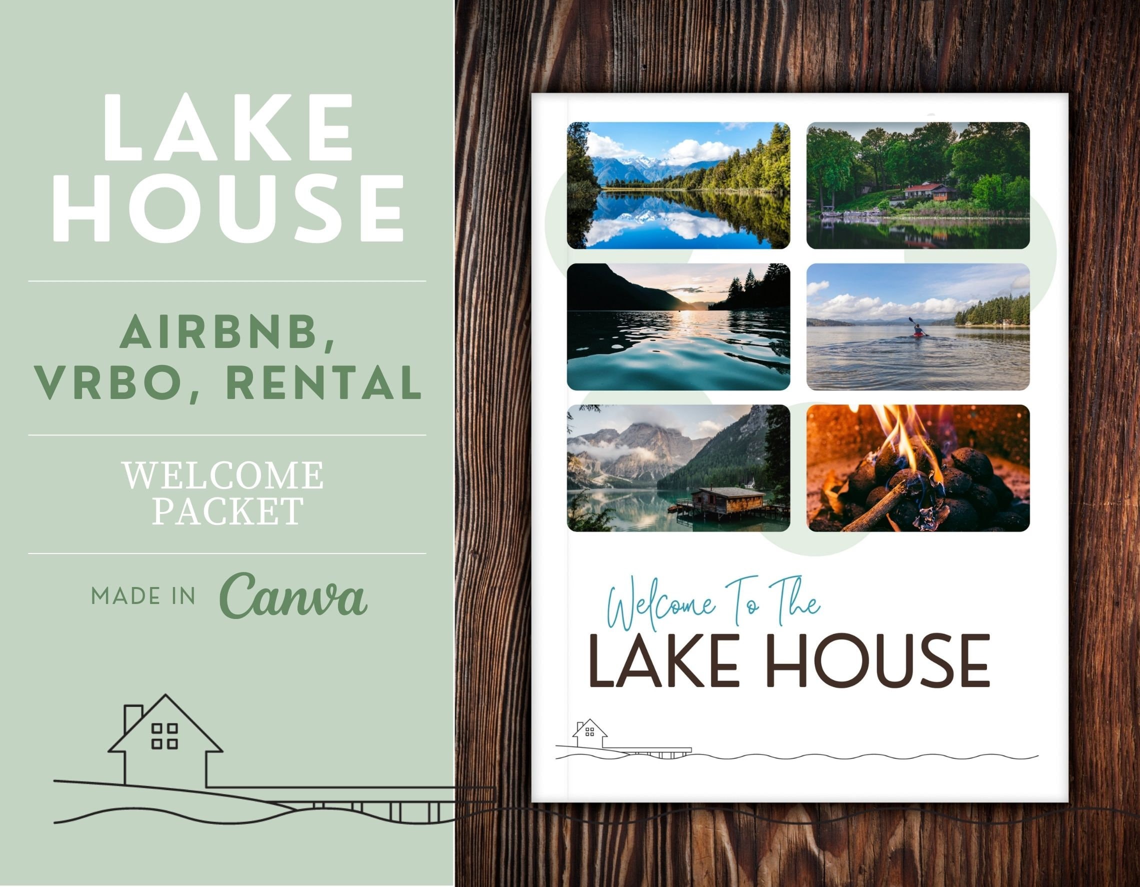 Airbnb Welcome Book Lake House Template: Customizable Canva Guide - Etsy