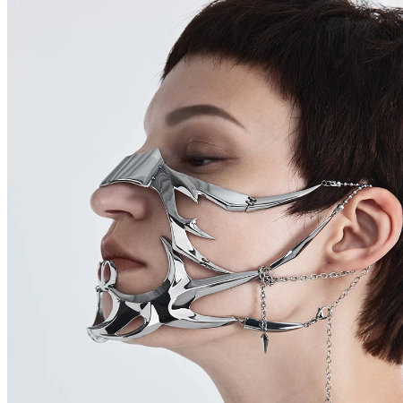Geometri bestemt fungere Metal Face Mask - Etsy