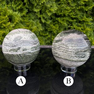 1pc Green Zebra Jasper Sphere