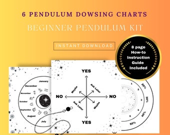 Beginner Pendulum Charts & Guide: Dowsing Divination Boards (Digital Download)