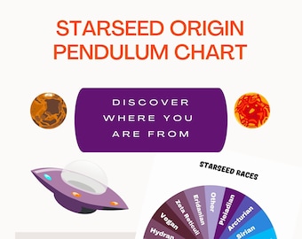 Digital Pendulum Chart - Dowsing Chart Printable - Starseed Origin Pendulum - Pendulum Board - Divination - Starseed Origins Reading